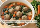 Crockpot Veggie and Turkey Meatball Soup