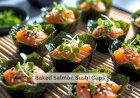 Baked Salmon Sushi Cups