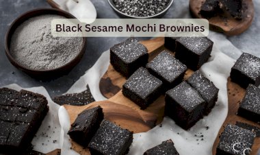 Black Sesame Mochi Brownies Recipe