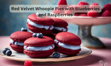 Red Velvet Whoopie Pies with Blueberries and Raspberries Recipe