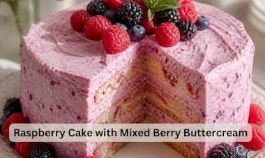 Raspberry Cake with Mixed Berry Buttercream Recipe