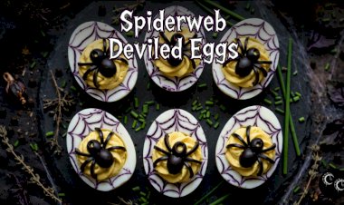 Spiderweb Deviled Eggs Recipe