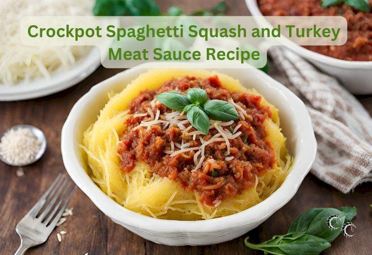 Crockpot Spaghetti Squash and Turkey Meat Sauce