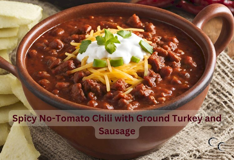 Spicy No-Tomato Chili with Ground Turkey and Sausage Recipe