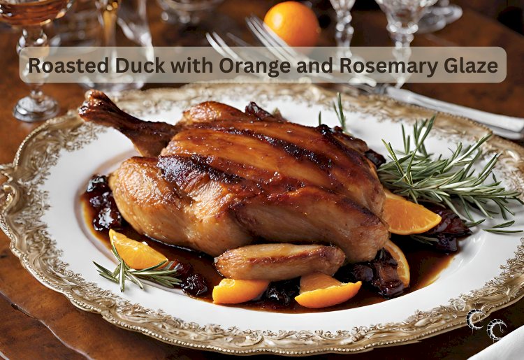 Roasted Duck with Orange and Rosemary Glaze