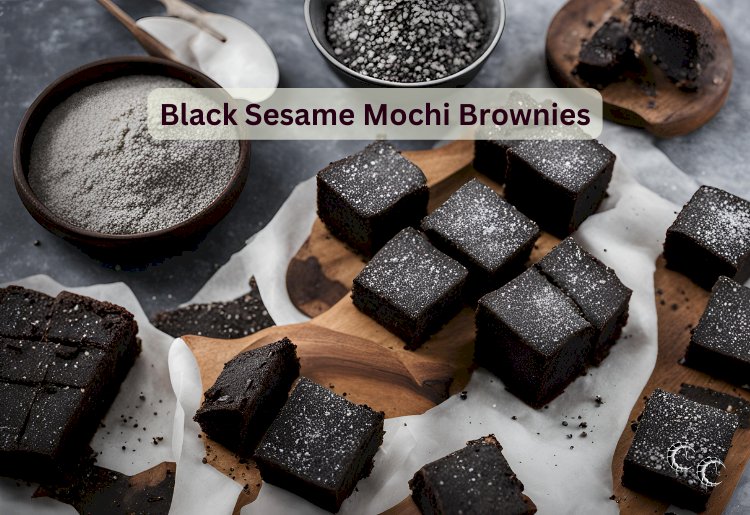 Black Sesame Mochi Brownies Recipe