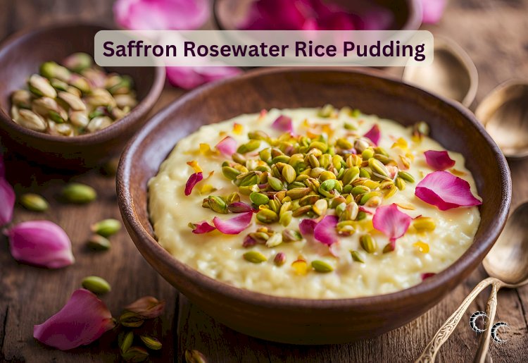 Saffron Rosewater Rice Pudding Recipe