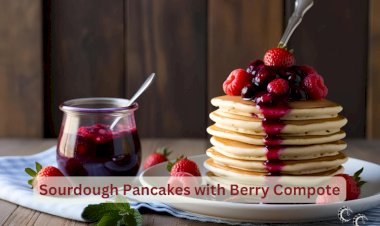 Sourdough Pancakes with Berry Compote