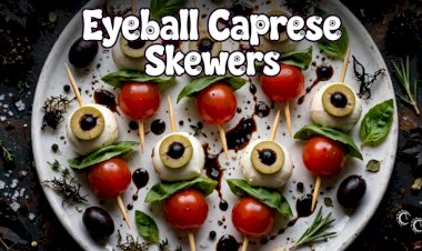 Eyeball Caprese Skewers Recipe
