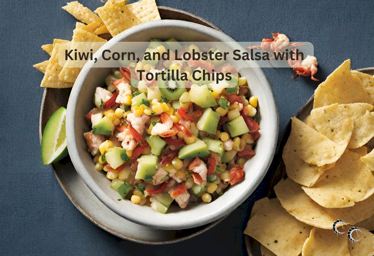Kiwi, Corn, and Lobster Salsa with Tortilla Chips