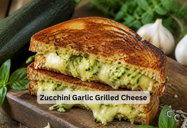 Zucchini Garlic Grilled Cheese