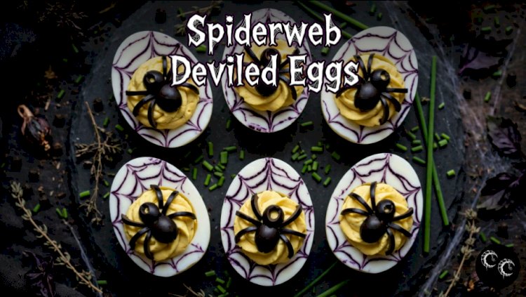 Spiderweb Deviled Eggs Recipe